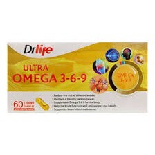 Drlife Ultra Omega 3-6-9 bổ mắt, bổ não, giảm mỡ máu hộp 60 viên