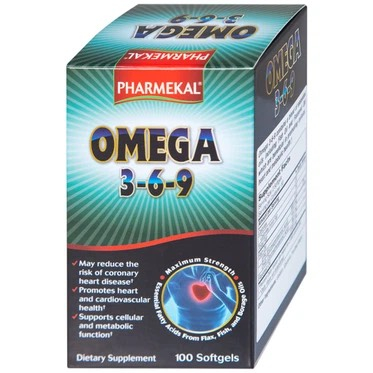 Viên uống dầu cá Omega 3-6-9 Pharmekal hỗ trợ giảm nguy cơ xơ vữa động mạch (100 viên)
